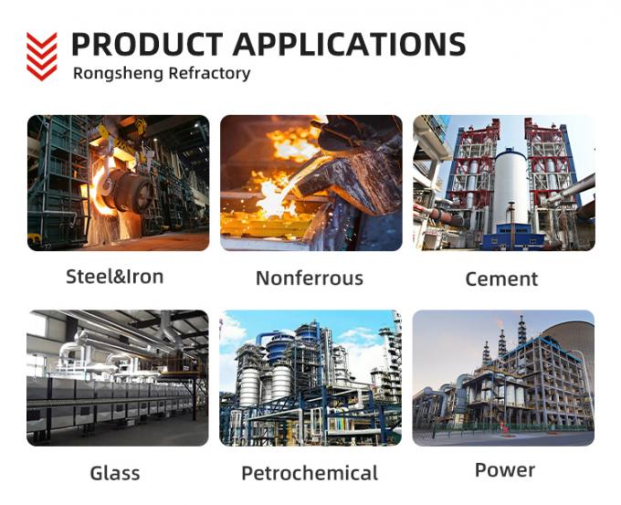 Carbono de Silício Refractário Rongsheng tijolos de alta resistência flexural Sic tijolos resistentes à corrosão para fundição de aço 5