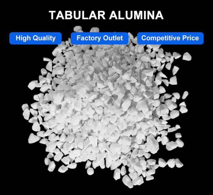 Materiais refratários Corindão tabular alumina fundida 99,5% Al2O3 Alumínio tabular com preço de fábrica 0