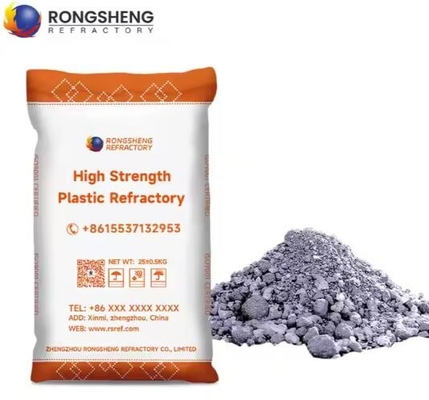 Resistente ao desgaste Corundum Mullite Refractário Plástico Castable para 1500C Temperatura máxima de serviço em caldeiras e fornos