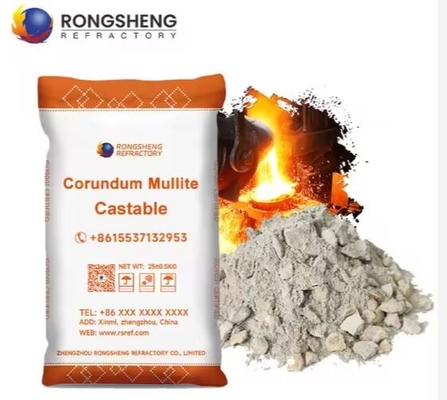 Castagens refratárias de cimento de baixa qualidade resistentes ao desgaste de corindão mullite 1600C Castagens resistentes ao desgaste para revestimentos de fornos de alta temperatura