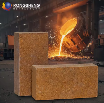 Rongsheng tijolos de magnésio de alta temperatura 92 95 MGO tijolos de magnesita armazenamento de calor refratário tijolos de magnesia 230x114x65mm