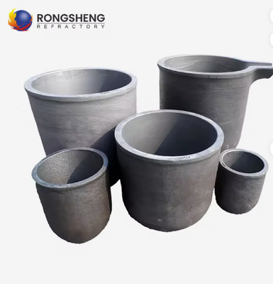 Fornecimento de fábrica Grande Sic Crucible 50kg 350kg Pot Carbide de Silício Sagger Carbide de Silício Crucible Para derreter ferro fundido