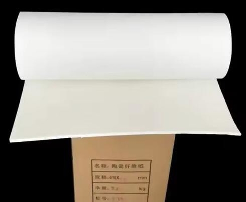 0.3-15 mm Espessura Papel de fibras de silicato de alumínio 1260 Papel de fibras cerâmicas de isolamento térmico