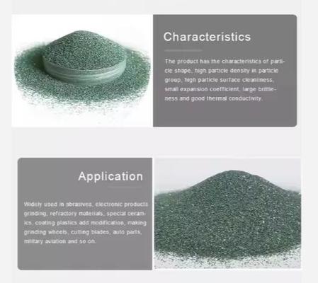 Alto grau de pureza 99% Sic em pó 16#~2000# Carboneto de Silício Verde Refractário para Abrasivos e Arenas