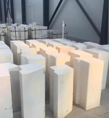 Resistência ao desgaste a altas temperaturas 95% Al2O3 refratário tijolo de corindão branco para fornos de arco elétrico
