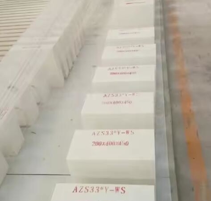 Preço da fábrica Fusão Zirconia Corundum Corum Brik Azs Refractário Brik Para Forno de Vidro