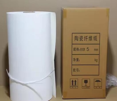 Papel de fibra cerâmica de silicato de alumínio de 1 mm, 2 mm e 5 mm de espessura 1260C Materiais de isolamento refratários a altas temperaturas