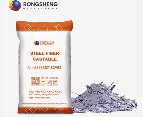 Rongsheng Fibras de aço de alumínio de alta qualidade resistentes à abrasão Fibras de aço refratárias para fornos industriais