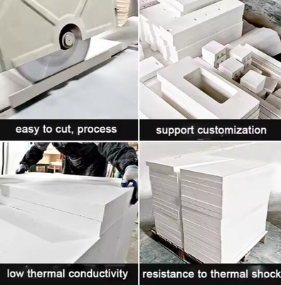 Forno de revestimento Forno de alumínio silicato Placa resistente ao calor 20mm 50mm 1430 graus Placas de isolamento inorgânico de fibra cerâmica