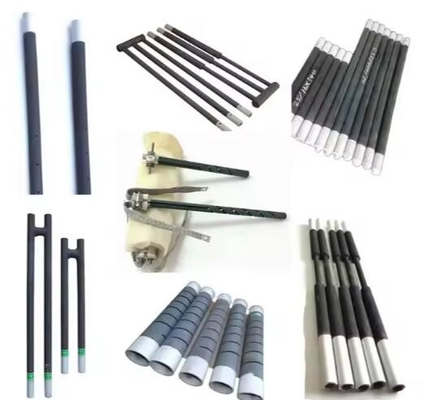 Alta temperatura 1400c 1500c Rodas de carburo de silício Elementos de aquecimento Sic Tubos de aquecimento elétricos para fornos