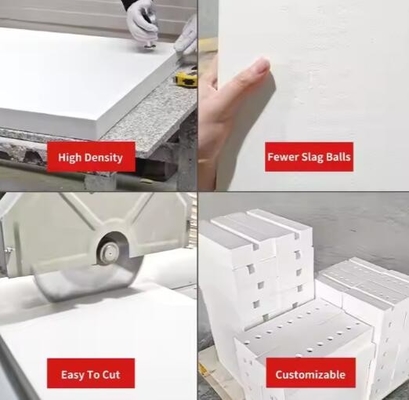 Forno de vidro revestimento refratário 20mm placa de isolamento de fibra cerâmica isolamento de alta temperatura 1600 graus resistente ao calor