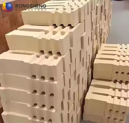 Forno industrial tijolo de fogo suspensa excelente resistência ao choque térmico refratário de alta alumina tijolos de âncora para fogão quente