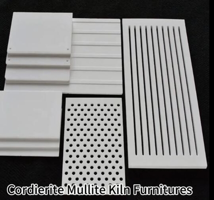 Placa de bateria cerâmica mullite de alta temperatura de cordierita cerâmica refratária de mullite de cordierita para mobiliário de forno