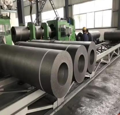 Eletrodos de grafite de alta qualidade de 100-750mm de diâmetro L1800-2700mm UHP HP RP Eletrodo de grafite de carbono para forno Eaf Lf