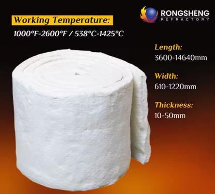 Manta de isolamento térmico de fibra cerâmica 1400, papel refratário, manta de fibra de silicato de alumina para forno