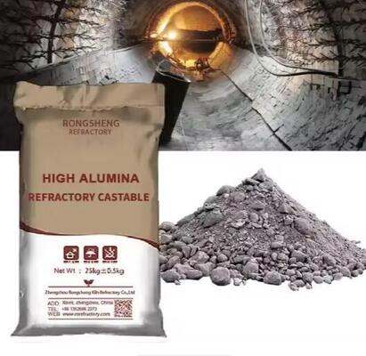 Rongsheng Refractário Cementos Fusíveis Refractários Baixos 1650°C Alta alumina Fusível Para revestimento de caldeira de forno