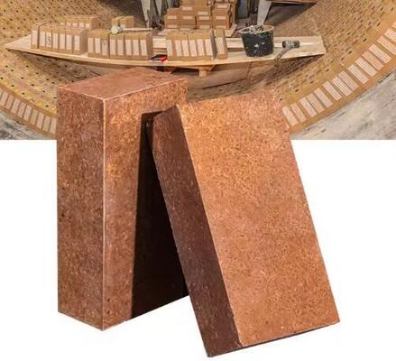 tijolos de magnésio refratários a altas temperaturas excelente resistência à escória tijolos de magnésio sinterizados para revestimento de fornos de aço