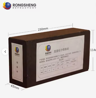 Rongsheng tijolos de magnésio de alta temperatura 92 95 MGO tijolos de magnesita armazenamento de calor refratário tijolos de magnesia 230x114x65mm