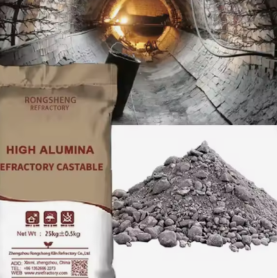 Materiais de forro refratário Castable da alumina alta do baixo cimento da resistência de erosão 65% 75% Al2o3 para a fornalha de arco elétrico