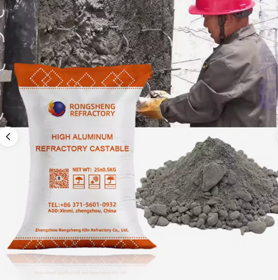 Fusão refratária de alto desempenho Alto alumínio Cimento baixo Fornos industriais fundíveis Materiais de revestimento refratários monolíticos
