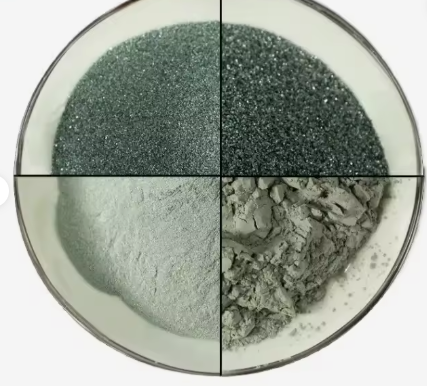 RONGSHENG de alta pureza em pó de carburo de silício verde Grão Abrasivo 240# 360# F1200 Cerâmica refratária de alta resistência 1900