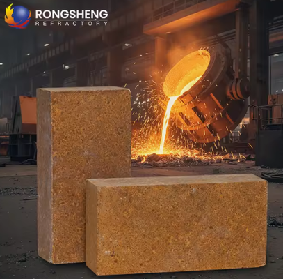 Rongsheng tijolos de magnésio de alta temperatura 92 95 MGO tijolos de magnesita armazenamento de calor refratário tijolos de magnesia 230x114x65mm