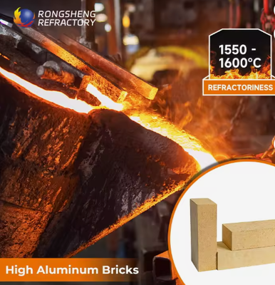 Lz-55/Lz-65/Lz-75 Alumínio refratário revestimento de tijolos de alta temperatura de alumínio, soldadura de corte para fundição industrial