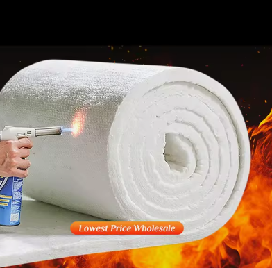 High Temperature 1430°C 1800C Ceramic Fiber Wool Blanket 25mm 50mm Thickness Polycrystalline Mullite Heat Insulation Blankets
