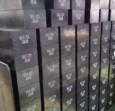 Tijolo de Magnésia Carbono Refratário Rongsheng Alta Temperatura 1800℃ Tijolos de Magnésio Carbono para EAF e Conversor