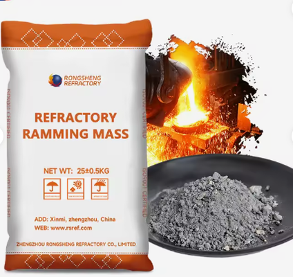 Forno de indução Mistura de alumínio de reboque Magnésio Materiais de reboque refratários Forno revestimento de carburo de silício Massa de reboque seca