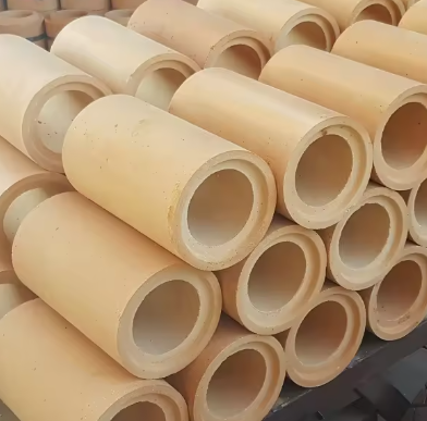 Fornecimento de Fábrica Tijolos de Canal de Fundição de Mullita Alumina Argila Refratária Tijolo Refratário Redondo para Fundição de Aço