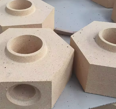Fornecimento de Fábrica Tijolos de Canal de Fundição de Mullita Alumina Argila Refratária Tijolo Refratário Redondo para Fundição de Aço