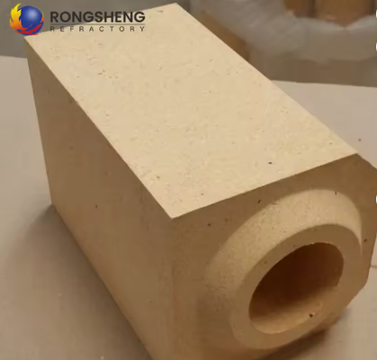 Fornecimento de Fábrica Tijolos de Canal de Fundição de Mullita Alumina Argila Refratária Tijolo Refratário Redondo para Fundição de Aço